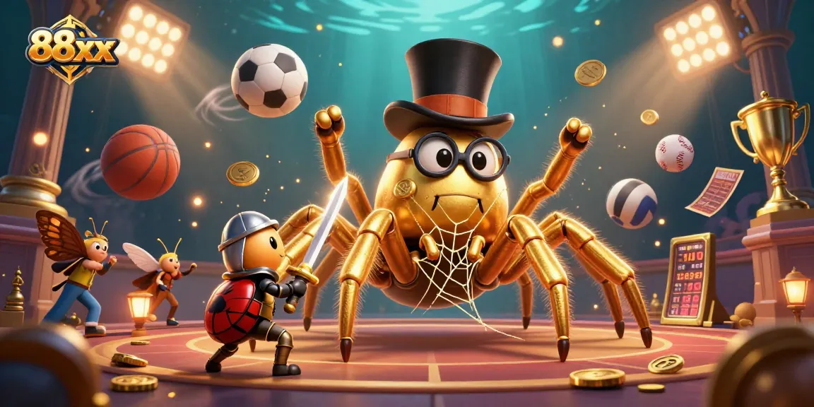 Engage in thrilling gameplay with 88xx, showcasing vibrant casino elements and heroic characters.